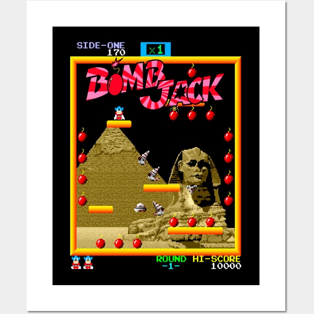 Mod.4 Arcade Bomb Jack Video Game Wall Art by parashop